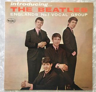 Beatles Lp " Introducing The Beatles " Version 2 Mono Column Back