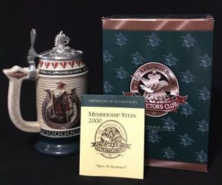 Anheuser Busch Budweiser Collectors Club Member’s Stein 2000 Born To Greatness