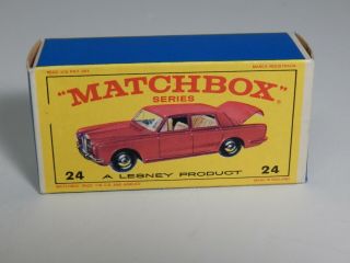 1960s.  Matchbox.  Lesney 24 Rolls Royce Silver Shadow.  in Box 2