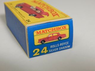 1960s.  Matchbox.  Lesney 24 Rolls Royce Silver Shadow.  in Box 3