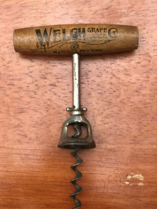 Antique Vintage Corkscrew For Welch 