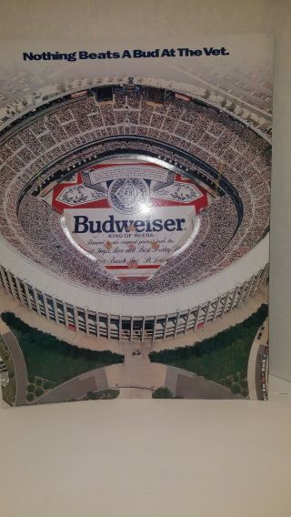 Budweiser Vintage Veterans Stadium Metal Sign