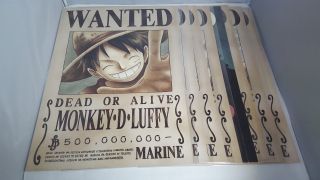 Mugiwara Store One Piece Wanted Straw Hat Crew A3 Poster Set Of 9 From Japan