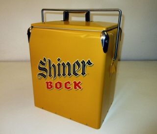 Shiner Bock Metal Ice Chest Beer/soda Cooler,  &