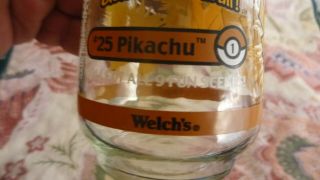 collectible Pokemon Welch ' s Jelly Jar/Juice Glass Pikachu 25 2