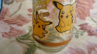 collectible Pokemon Welch ' s Jelly Jar/Juice Glass Pikachu 25 3