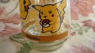 collectible Pokemon Welch ' s Jelly Jar/Juice Glass Pikachu 25 4
