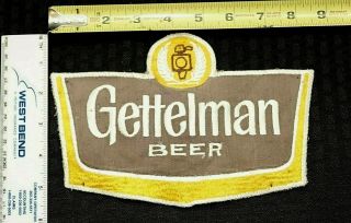 Rare Gettelman Beer Route Driver Cloth Embroidered Patch - -