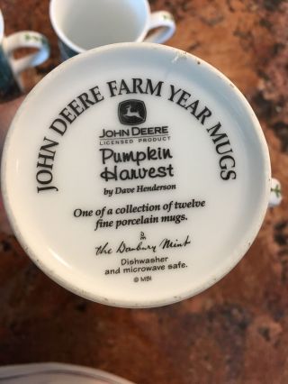 Vintage John Deere Farm Year Coffee Mug Cup Pumpkin Harvest October Danbury 2