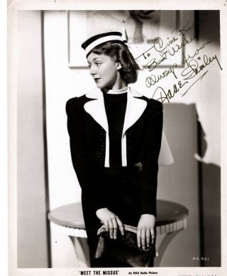 Actress Anne Shirley,  Signed Vintage Studio Fashion Photo