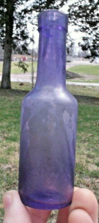 Purple Miniature Mcilhenny Tabasco Sauce Bottle 1880 