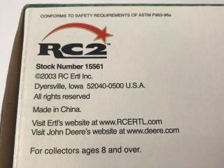 John Deere Stamped Steel Mailbox Piggy Bank RC Ertl 2003 NIB 7
