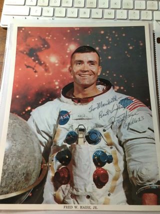 Astronaut Fred Haise Autographed Photo Apollo 13