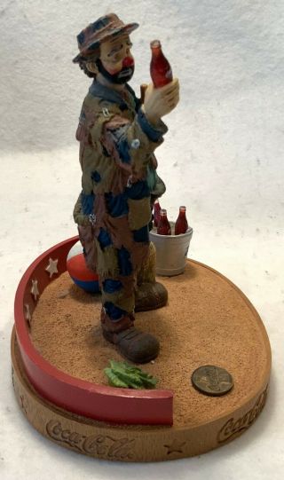c.  1980s EMMETT KELLY Porcelain COCA - COLA Figurine - PAUSE FOR A COKE 5