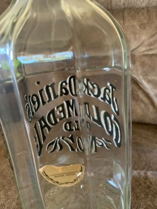 JACK DANIELS GOLD MEDAL OLD NO 7 TENNESSEE WHISKEY BOTTLE DECANTER EUC 3
