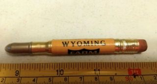 Vintage 1968 Wyoming Farm Bureau Insurance Advertising Bullet Pencil