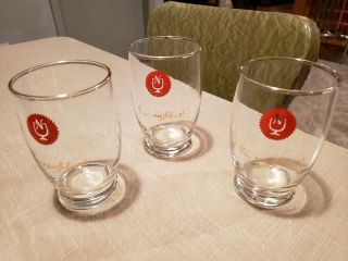 1960s Narragansett Beer Glasses Set Of 3 Vintage Authentic