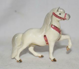 Hagen Renaker Mini Head Up Circus Pony W/pink Harness Horse Figurine