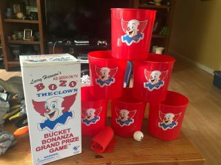 Bozo The Clown Bucket Bonanza Grand Prize Game Cups And Ball 2