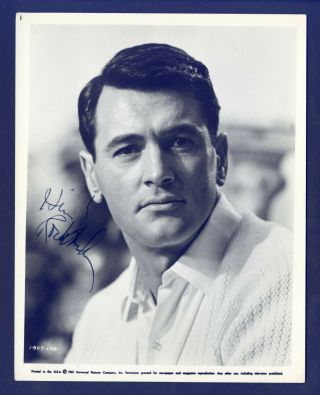 Rock Hudson Handsome Actor Giant Signed Autographed 8 X 10 Photo - D.  1985