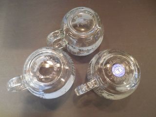 VINTAGE THREE COFFEE MUGS TEA CUPS NESCAFE NESTLE WORLD GLOBE GLASS 4