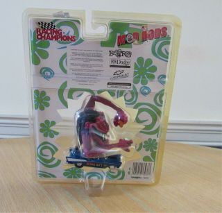 Ed Roth MOD RODS RAT FINK Blue 57 Chevy DIE CAST CAR & FIGURE Racing CHampions 3
