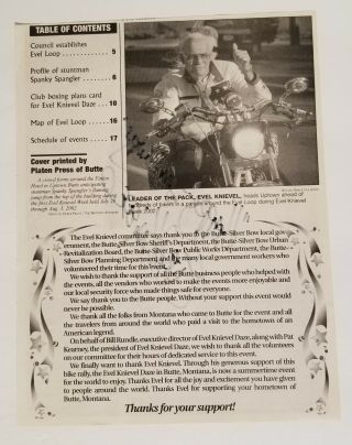 Evel Knievel Daredevil - Hand Signed Autographed Black And White Paper Flyer 8