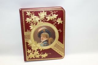 Antique Victorian Scrapbook Pat.  March 1883 Diecut Trade Card Album