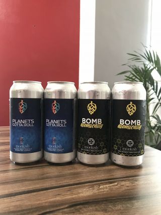 Monkish Brewing,  4 “empty” Cans,  Other Half,  Trillium,  Tree House