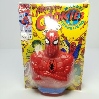 Vtg Nib 1991 Marvel Superhero Adventure Cookies Spiderman Cereal Box