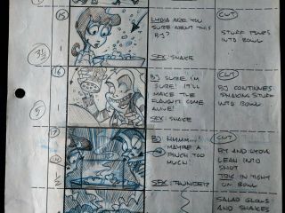 Beetlejuice 1989 TV Series Animation Production Hand Drawn Storyboard Page 6 3