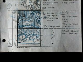 Beetlejuice 1989 TV Series Animation Production Hand Drawn Storyboard Page 6 4
