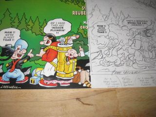 Snuffy Smith Art Sketch Signed By Fred Lasswell Ncs 1996 1997