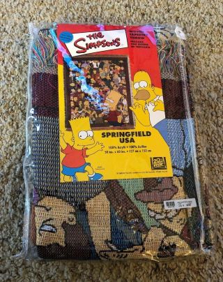 In Package - The Simpsons Blanket Throw Woven Tapestry (sh6)
