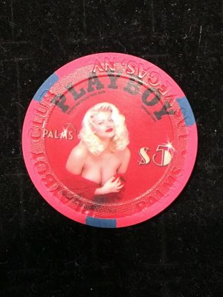 Playboy Club Palms Casino Chip $5 Chip Anna Nicole Smith Poker Blackjack Vintage