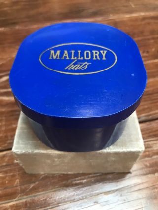 Vintage Mallory Miniature Plastic Hat Box Gift Certificate Box Only 2x4x3.  5 Inch