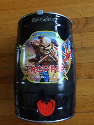 Iron Maiden Trooper 1st Edition 5 Liter Mini Beer Keg.  Xl Trooper Tee Shirt