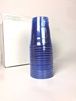 Blue / Yellow Strong Plastic Half 1/2 Pint Disposable Beer Glasses Cups Tumblers 2