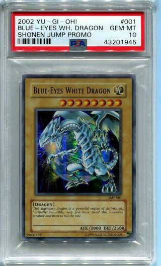 Yu - Gi - Oh Japanese 2003 Blue - Eyes White Dragon Jmp - 001 Ultra Psa 10 Gem