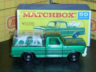 Matchbox Lesney Ford Kennel Truck 50 c1 white grille dogs SC1 VNM crafted box 4