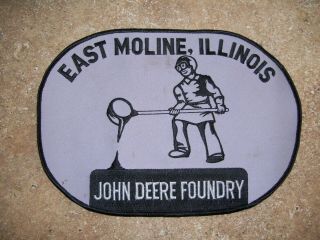 Vintage Advertising John Deere Foundry Coat Patch Tractor East Moline Illinois