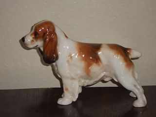Royal Doulton Dog Cocker Spaniel Figurine Hn 1036 English Bone China Brown Dog