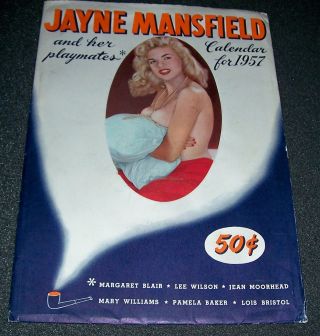Rare 9x12 Jayne Mansfield 1957 Playmates 12 - Pg Calendar & Env.  Jane Not Playboy