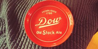 Dow Old Stock Ale Beer Tray Porcelain.