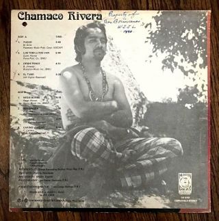 CHAMACO RIVERA Chamaco MARDI GRAS CM 5103 LP RARE SALSA PUERTO RICAN PRESS 2