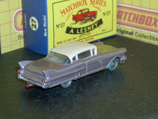 Matchbox Lesney Cadillac 60 Special 27 cX lilac clrwin 20SPW SC6 VNM crafted box 2