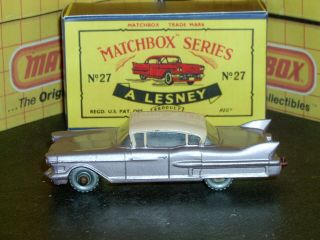 Matchbox Lesney Cadillac 60 Special 27 cX lilac clrwin 20SPW SC6 VNM crafted box 3