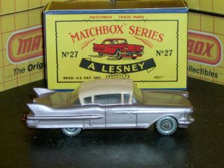Matchbox Lesney Cadillac 60 Special 27 cX lilac clrwin 20SPW SC6 VNM crafted box 4