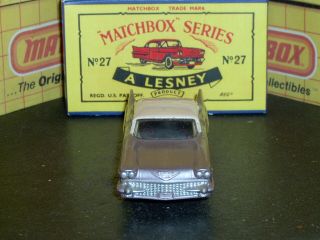 Matchbox Lesney Cadillac 60 Special 27 cX lilac clrwin 20SPW SC6 VNM crafted box 5
