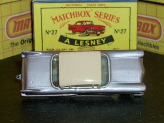 Matchbox Lesney Cadillac 60 Special 27 cX lilac clrwin 20SPW SC6 VNM crafted box 8
